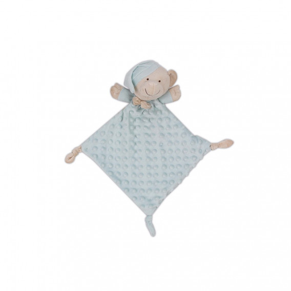 Бебешко одеяло 80 х 100 см в комплект с мека кърпа за гушкане 28 х 17 см Мече, зелено Inter Baby 240596 2