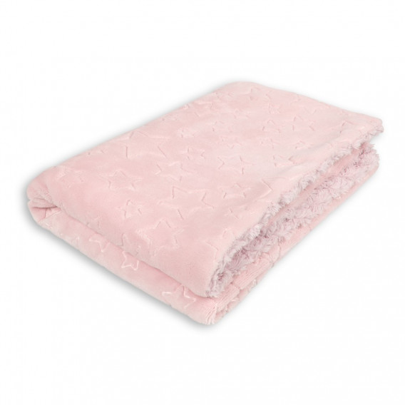Бебешко одеяло 80 х 110 см Звезди, розово Inter Baby 240608 2