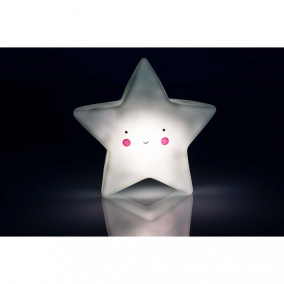 Бебешка хавлия за баня UNICORNIO в комплект с лампа Звезда, 100 х 100 см, бяло и сиво Inter Baby 240665 4