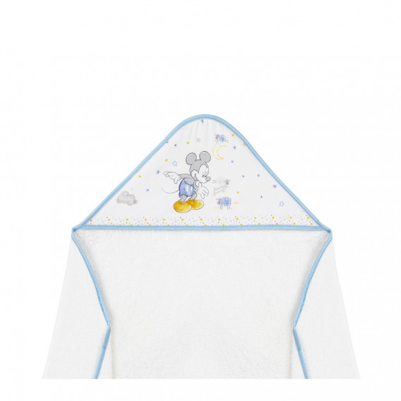 Бебешка хавлия за баня MICKEY, 100 х 100 см, бяло и синьо Mickey Mouse 240674 3
