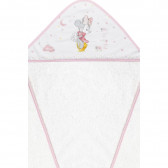 Бебешка хавлия за баня MINNIE, 100 х 100 см, бяло и розово Minnie Mouse 240679 3