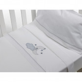 Летен спален комплект NUBE от 3 части за легло 60 х 120 см, бяло и сиво Inter Baby 240743 4
