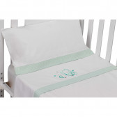 Летен спален комплект CONEJO от 3 части за легло 60 х 120 см, бяло и зелено Inter Baby 240757 6