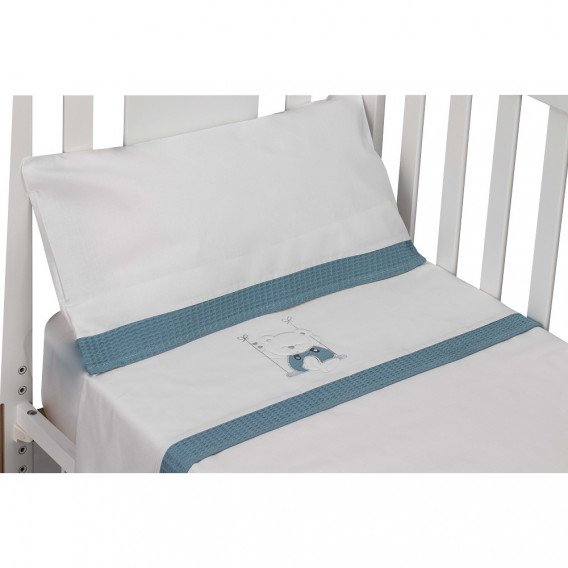 Летен спален комплект SWING от 3 части за легло 60 х 120 см, бяло и петрол Inter Baby 240764 6