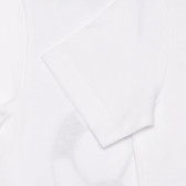 Памучна тениска с принт на футболни мотиви за бебе, бяла Benetton 240782 2