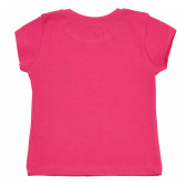 Тениска с щампа на балерина и надписи, розова Acar 240913 3