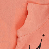 Тениска с щампа на балерина и надписи, оранжева Acar 240917 3