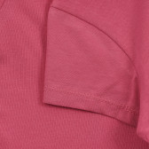 Тениска с щампа на фламинго и надпис, розова Acar 240964 3