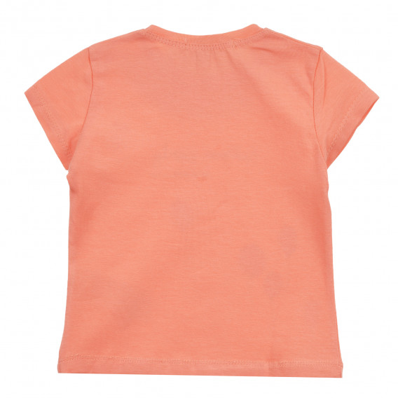 Тениска с щампа на балони и надпис Balloon party, оранжева Acar 240968 3