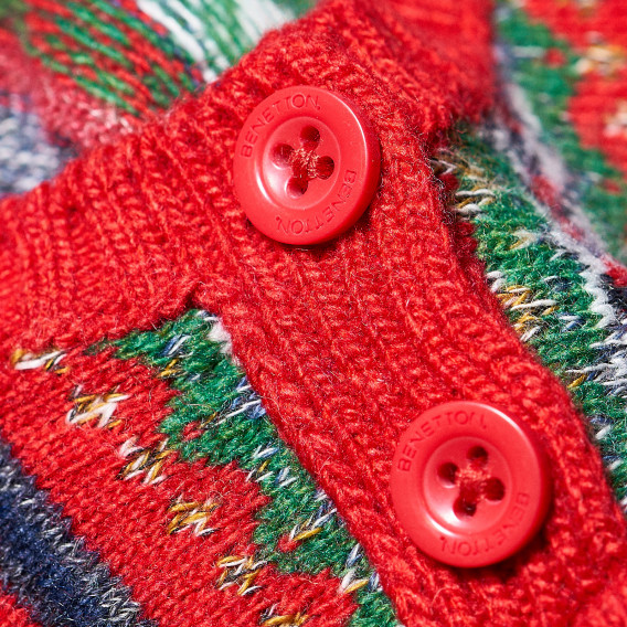 Пуловер за момче от фина плетка  с копчета Benetton 24097 4