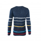 Пуловер с дълъг ръкав за момче, син цвят Benetton 24098 2