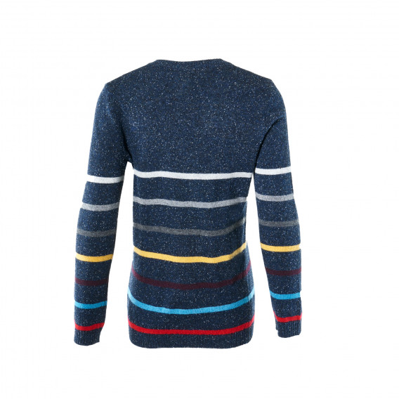 Пуловер с дълъг ръкав за момче, син цвят Benetton 24098 2