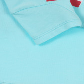 Тениска с щампа на сладолед и надписи, светло синя Acar 241050 3