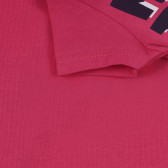 Тениска с щампа на сладолед и надписи, розова Acar 241055 4