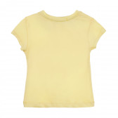 Тениска с щампа на сладолед и надписи, жълта Acar 241057 2