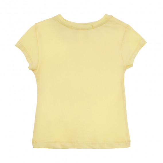 Тениска с щампа на сладолед и надписи, жълта Acar 241057 2