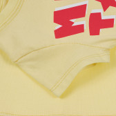 Тениска с щампа на сладолед и надписи, жълта Acar 241058 3
