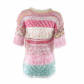 Пуловер за момиче в разноцветно райе Benetton 24111 