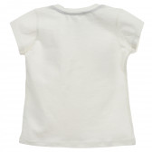 Комплект тениска с щампа зайчета и къси панталони, бял Acar 241181 4