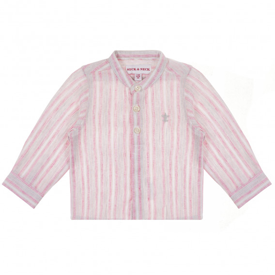 Карирана риза с дълъг ръкав за бебе за момче, розова Neck & Neck 241338 
