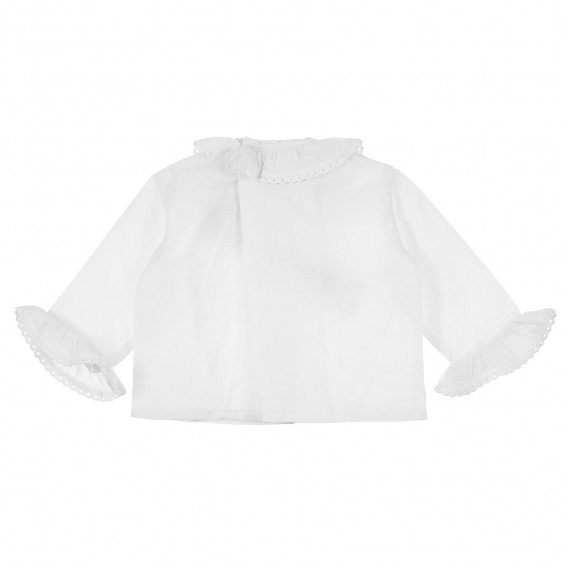 Блуза с дълъг ръкав за бебе за момиче бяла Neck & Neck 241352 3