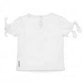 Памучна блуза с къс ръкав за бебе момиче и щампа Armani 241392 2