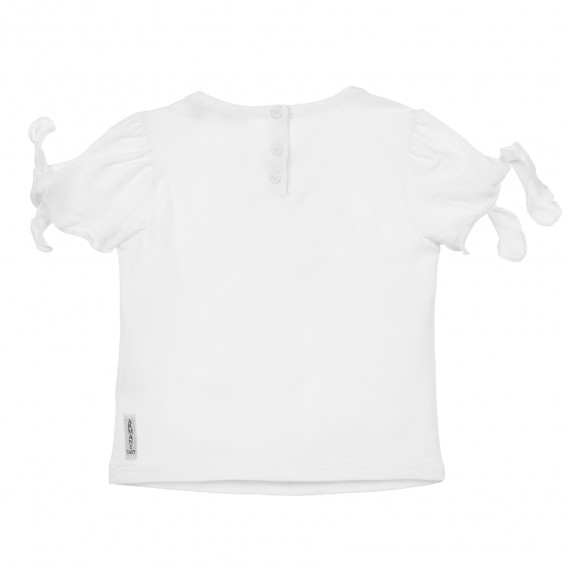 Памучна блуза с къс ръкав за бебе момиче и щампа Armani 241392 2