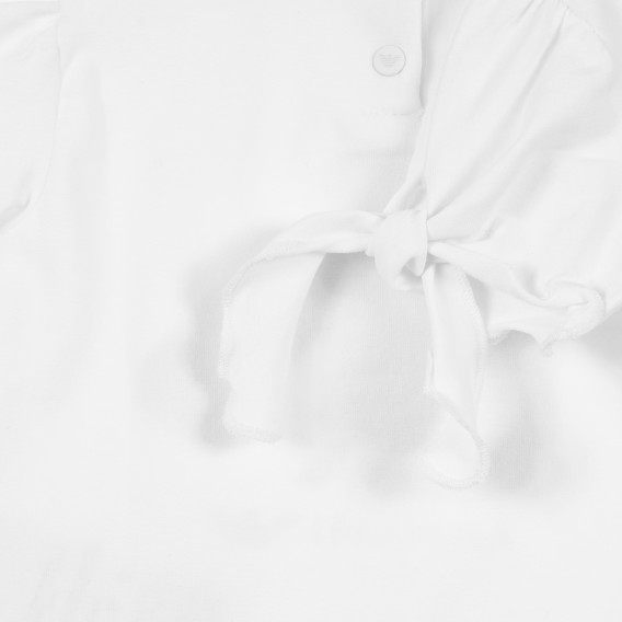 Памучна блуза с къс ръкав за бебе момиче и щампа Armani 241393 3