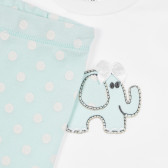 памучна пижама от 2 части с апликация на слонче за момиче NINI 241425 6