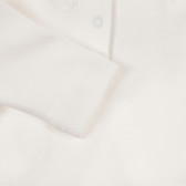 Памучна блуза с дълъг ръкав и принт за бебе бяла Chicco 241432 3