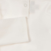 Памучна блуза с дълъг ръкав за бебе с кокетен принт екрю Chicco 241453 4