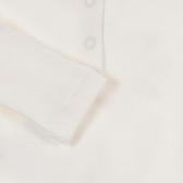 Памучна блуза с дълъг ръкав и забавен принт за бебе за момиче екрю Chicco 241456 3