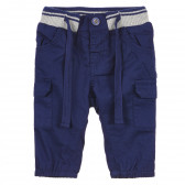 Панталон памучен в тъмносин цвят с широк ластик за бебе момче Chicco 241462 