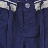 Панталон памучен в тъмносин цвят с широк ластик за бебе момче Chicco 241463 2