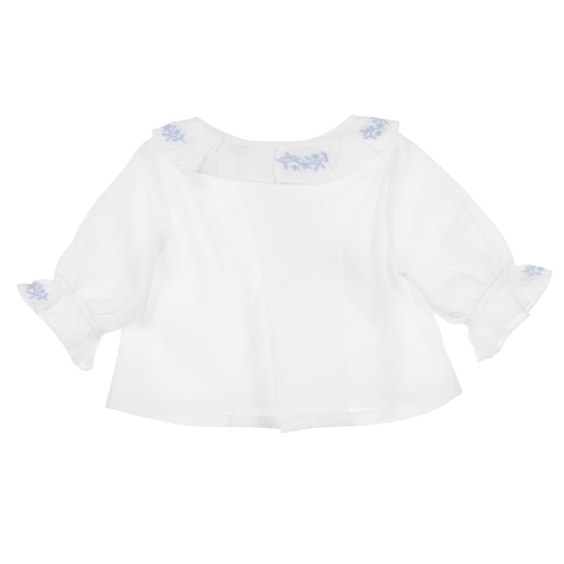 Блуза с дълъг ръкав за бебе за момиче бяла  241500