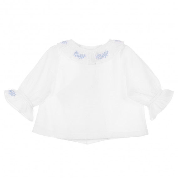 Блуза с дълъг ръкав за бебе за момиче бяла Neck & Neck 241501 2