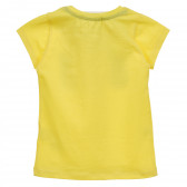 Комплект тениска с щампа зайчета и къси панталони, жълт Acar 241634 4