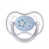 Биберон тип залъгалка Newborн Baby, 0-6 месеца, 1 бр., сини звезди Canpol 241794 