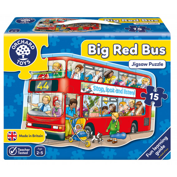 Големият червен автобус - пъзел Orchard Toys 242271 
