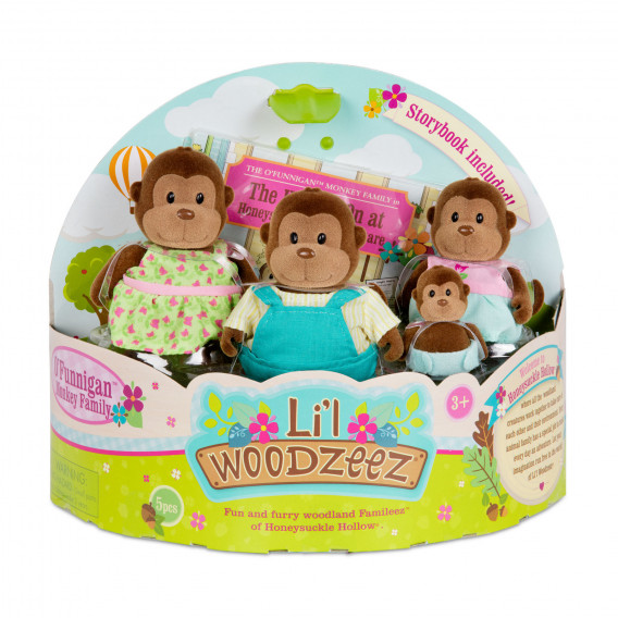Комплект фигурки семейство маймунки Li'l Woodzeez Battat 242314 2
