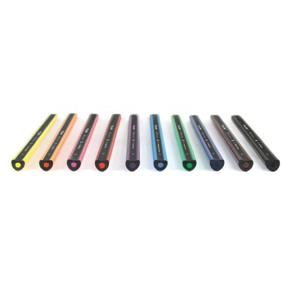 Цветни моливи, Ergo, 3.5 mm, 10 цвята + острилка Milan 242343 3