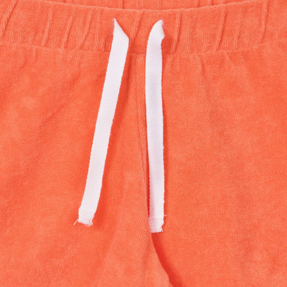 Памучен къси панталони с бели кантове, червени Benetton 242346 2
