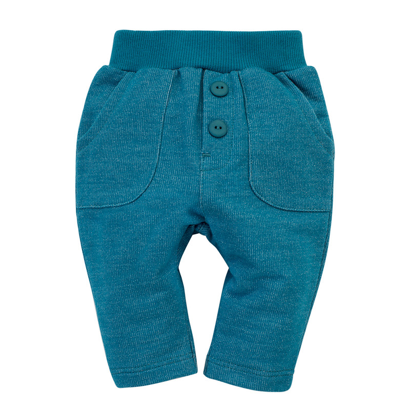 Памучни панталони за бебе, сини  242743