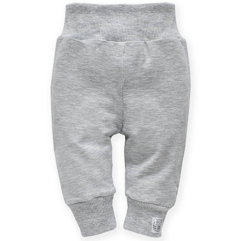 Памучни панталони за бебе, сиви  242956