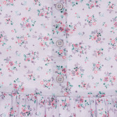 Памучна блуза с флорален принт, лилава Benetton 243085 4
