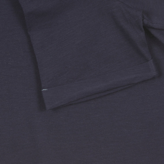 Памучна тениска с графичен принт, тъмно синя Sisley 243088 3