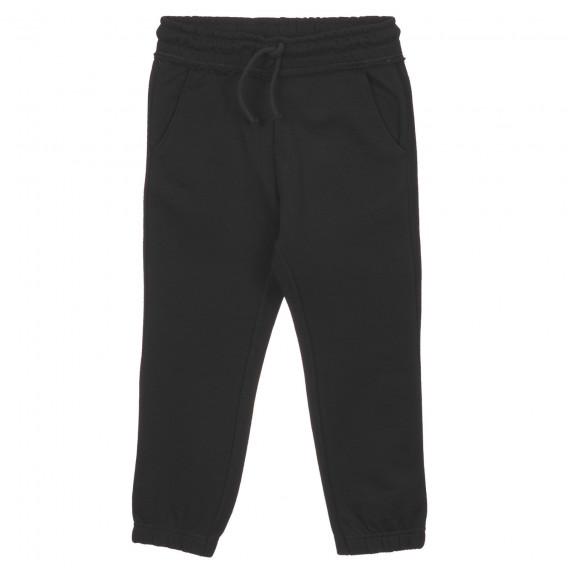 Памучен панталон, черен Benetton 243152 