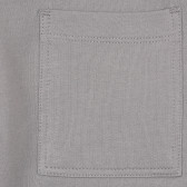 Памучен къс панталон с надпис, сив Benetton 243480 3