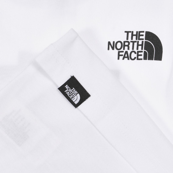 Памучна блуза с дълъг ръкав с логото на бранда, бяла The North Face 243579 2