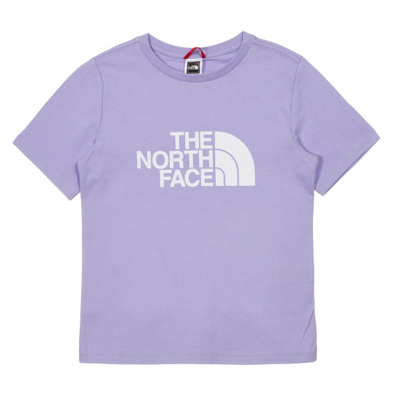 Памучна тениска с логото на бранда, лилава The North Face 243589 